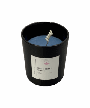 6oz Matte Black glass soy candle